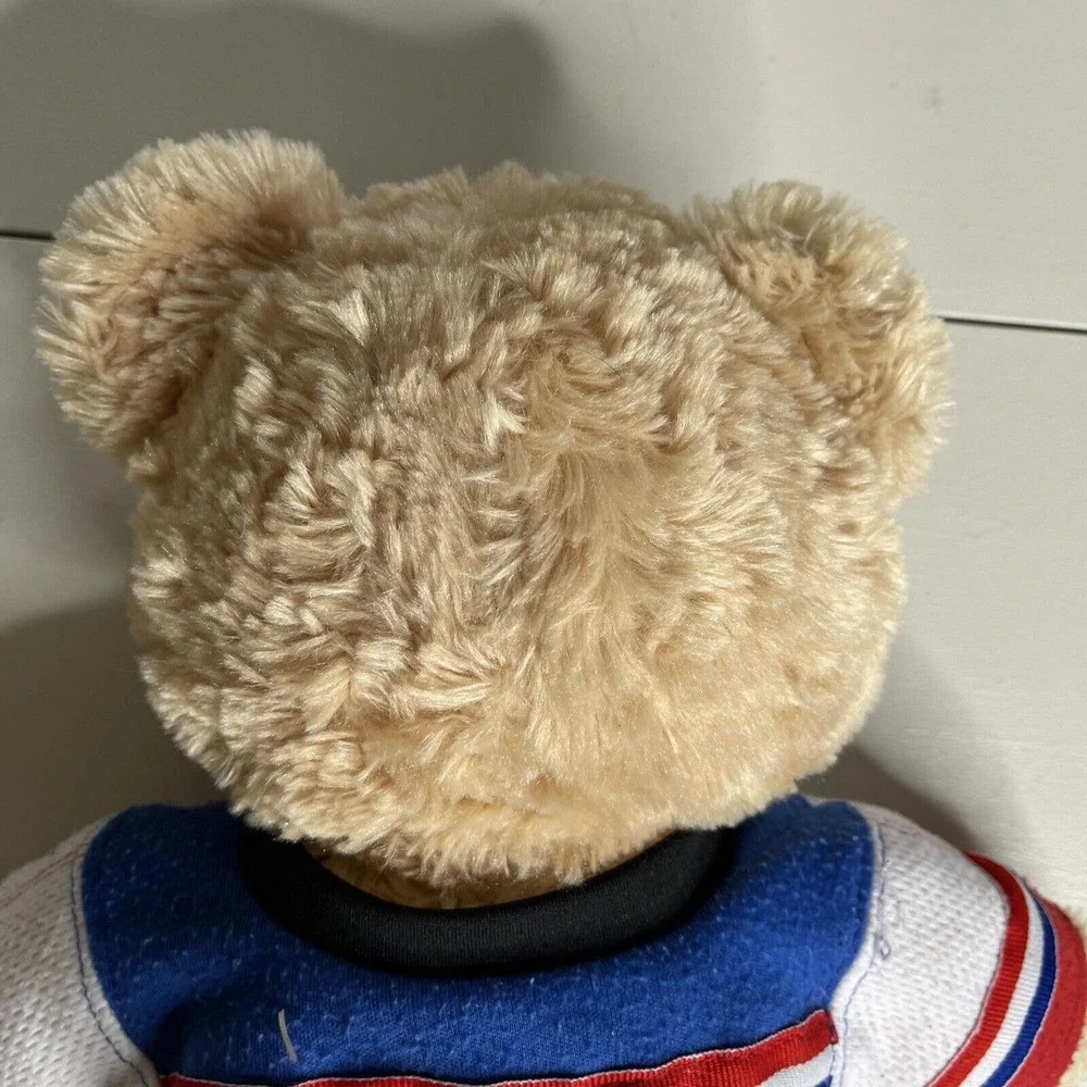 Build a Bear Hockey Player Plush Stuffed Animal - Jersey Pants Clean Red White B